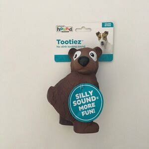 NEW Tootzie Dog Toy Latex Bear Silly Sounds Grunts | Outward Hound